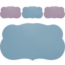 쾌청 어나더 가죽 식탁매트 나비 파르팔라 4p, 연블루 + 연보라, 30 x 45 cm
