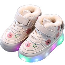 아동용 유블리 LED 귀여운 곰돌이 기모 안감 꼬미야 운동화