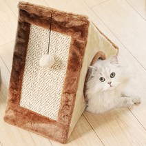 선샤인마이펫 고양이 대형 스크래쳐 하우스, 1개, 브라운