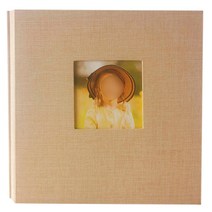 리빙토픽 린넨 접착식 포토앨범 27 x 28 cm, 베이지