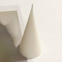 F5NATURE 크리스마스캔들 오브제 원뿔캔들 화이트머스크, 그린