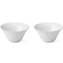 광주요 백합 면그릇, 백색, 2개