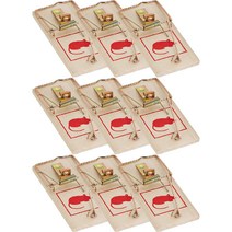 제이오 강력 철스프링 쥐덫 목재 마우스트랩, 9개입, 1개