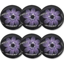 고급 큐빅 가디건 코트 단추 18mm, 6개, 꽃1(퍼플)