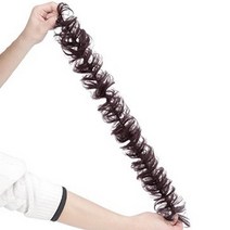 하이유니 똥머리 코일 밴드 헤어피스, 다크브라운, 1개