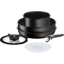 테팔 인덕션 엑셀런스 멀티 후라이팬 세트 6개, 프라이팬 26cm + 볶음팬 26cm + 편수냄비 18cm + 유리뚜껑 18cm + 밀폐뚜껑 18cm + 매직핸즈, 블랙