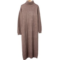 여성용 쉐어링 목폴라 롱 니트 원피스 cpops8395k2c