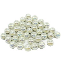오로라 펄 라운드 곡면 DIY 의류 액세서리 부자재 콩단추, 실버, 50개