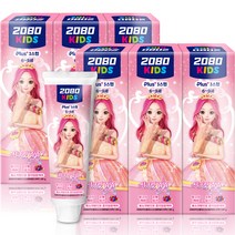 2080 시크릿쥬쥬 키즈 3스텝 치약, 80g, 6개