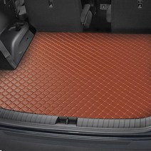 지엠지모터스 퀼팅 가죽 트렁크매트 풀세트, k8 하이브리드, 기아, 브라운