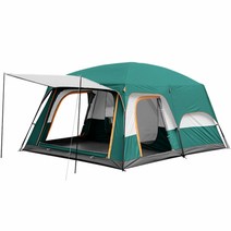 패밀리캠핑 거실형 텐트, 그린, 4~6인용