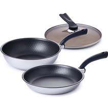 알텐바흐 인덕션 헥사 통 5중 스텐 후라이팬 세트 3개, 혼합색상, 라이팬 28cm + 궁중팬 28cm + 유리커버 28cm