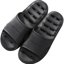 물빠짐 EVA 미끄럼방지 욕실화, 블랙