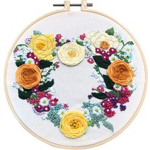 알로데 플라워 입체 DIY 십자수 패키지 20cm, 1개, A 011