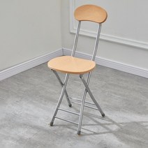 포레스틴 접이식 홈카페 의자, 연우드 + 실버