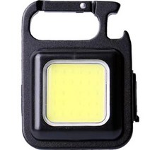 KEEP 캠핑 초경량 휴대용 충전식 키체인 LED 미니랜턴, 1개, 블랙