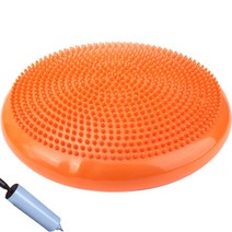 쿼르디 요가 쿠션 + 인플레이터 세트, 오렌지(밸런스 쿠션)