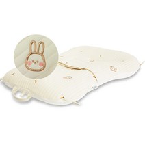 이몽 유아용 뒤집기 방지 듀얼 휴대용 커버 분리형 100수 면 침대, 100수 면 토끼