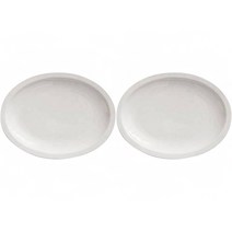 에라토 르네 타원 브런치 접시, 2개, 단품, 화이트