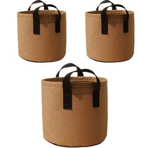 비욘드해밀 식물 부직포 화분 40L x 3p, 브라운