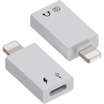 호후 아이폰 USB C to 라이트닝 8핀 OTG 젠더 오디오 화이트
