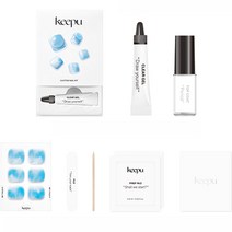 KEEPU 밀키스카이 젤튜브 + 탑코트 + 프렙패드 2p + 우드스틱 + 네일파일 세트, 1세트, 혼합색상