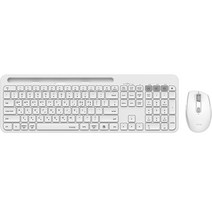 아이노트 멀티페어링 무선 블루투스 키보드 + 마우스 세트, 일반형, KM680RB, 화이트
