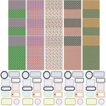 인디케이 플라워 랩핑지 10종 x 20p + 키트스티커 20p 세트, 혼합색상, 1세트