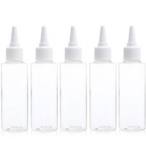 투명 뾰족 공병 흰색마개, 100ml, 5개