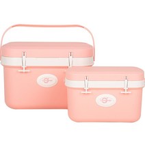 리빙오보제 캠핑 아이스박스 11L + 25L 세트, 11L+25L SET, 로즈핑크