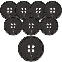 동대문단추왕 코트 정장 리얼 단추 소뿔 01 H10 11mm, BK무광, 8개