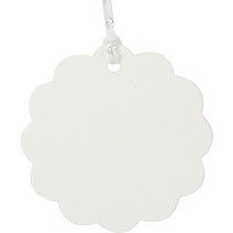 아이엔피 무지 라벨택 구름원형 6 x 6 cm, 화이트, 300개
