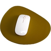 나하로 스티치 가죽 마우스패드, 카키, 1개