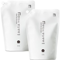 살림백서 실내건조 세탁세제 드럼용 리필, 2.1L, 2개