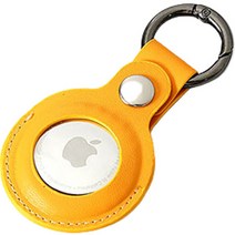 애플 에어태그 가죽 케이스, 옐로우, 1개