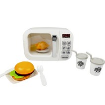 플레이맥스 작동하는 전자레인지 주방놀이, 화이트