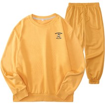 포밸런 남성용 스탠다드핏 대번트리 스몰로고 스웨트셔츠 + 조거팬츠 세트