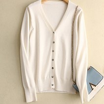 페이퍼먼츠 여성용 데일리 심플 브이넥 베이직 긴팔 니트 가디건 06482