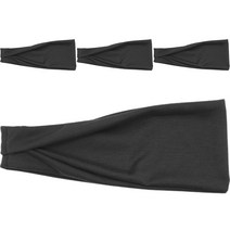 디휴니 컬러 스포츠 헤어밴드 4p, 검정