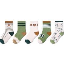 아이뿜 아동용 귀요미 댕댕이 양말 5종 세트 F07