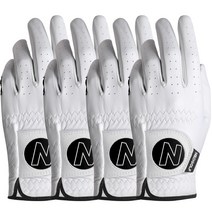 남성용 네오골프 프리미엄 올양피 골프장갑 왼손용 4p, 블랙, 4개