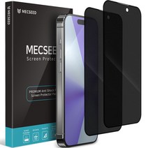 MECSEED 지문방지 매트 템퍼드 사생활보호 풀커버 강화유리 휴대폰 액정보호필름 2p, 1개