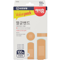 해피홈 멸균밴드 혼합형 100p 세트, 1세트