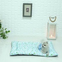 두기펫 반려동물 쿨 인견 매트, 인견 라마블루