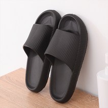 두발로 소프트 쿠션 슬리퍼 거실화, 블랙