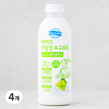 덴마크 드링킹 요구르트 포스트 바이오틱스 샤인머스캣, 750ml, 4개