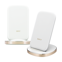 스카이 필 W3 아이언플러스 고속충전 무선충전기 SKY-W3P 15W, 화이트, 2개
