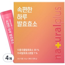 내츄럴플러스 속편한 하루 곡물 발효효소 30p, 30포, 4개