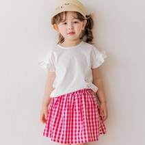 베베쥬 여아용 상큼발랄체크스커트