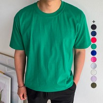 머시따 남성용 20수 무지 라운드 반팔 티셔츠